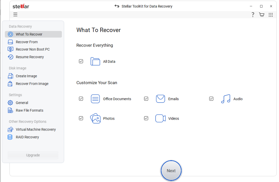  Select What to Recover 